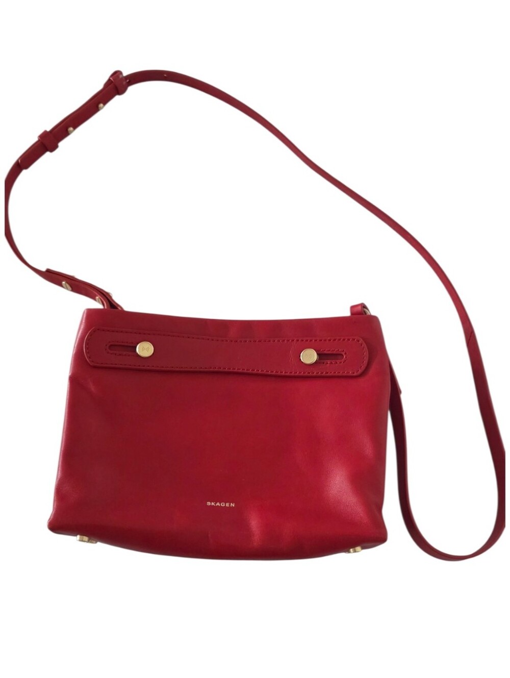 ​Skagen Denmark Red Leather Crossbody Bag